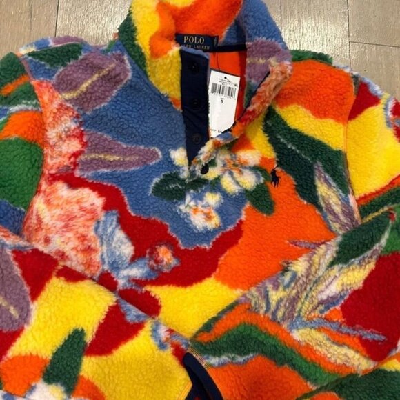 Ralph Lauren UNISEX Floral Fleece pullovers- 1 size Small , - Picture 2 of 6
